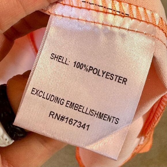 NWT Hello Molly Magic Feeling Orange Dreams Puff Sleeve Mini Dress Medium - Picture 8 of 13